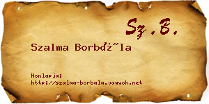 Szalma Borbála névjegykártya
