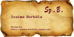Szalma Borbála névjegykártya