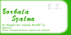 borbala szalma business card